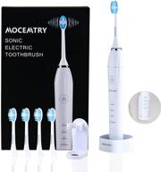 🪥 advanced mocemtry sonic electric toothbrush for adults – rechargeable with 4 duponts brush heads, 4 cleaning modes, and waterproof design logo