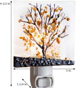 img 1 attached to 🌳 Amber Brown Tree Night Light: Enhancing Hallways, Bedrooms, Bathrooms & More with Nature-Themed Decor