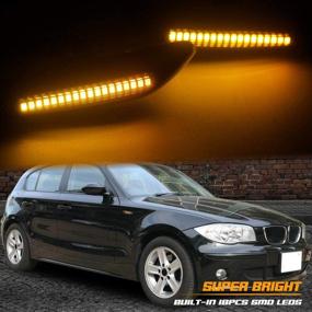 img 3 attached to Дымчатые линзы с LED-сигналами поворота боковых маркеров для BMW E90 E91 E92 E93 E46 E53 X3 E83 X1 E84 E81 E82 E87 E88 - RUXIFEY