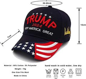 img 2 attached to Trump 2020 Hat American Adjustable Outdoor Recreation