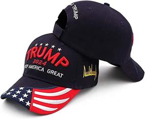 img 3 attached to Trump 2020 Hat American Adjustable Outdoor Recreation