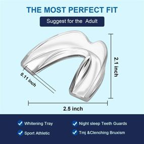 img 3 attached to Large Size Customizable and Trimmable Mouth Guard for Teeth Grinding - Pack of 4 Professional Bite Guard for Adults. Stops Bruxism, Teeth Whitening Tray &amp; Sport Athletic, Night Guard