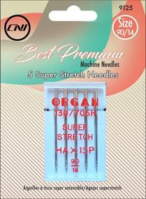 img 1 attached to 🍀 Clover Best Premium Super Stretch Machine Needles - Pack of 5