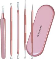 💆 melodysusie blackhead remover pimple popper tool kit: professional stainless comedone extractor for nose & face – blemish whitehead popping tool with portable metal case logo