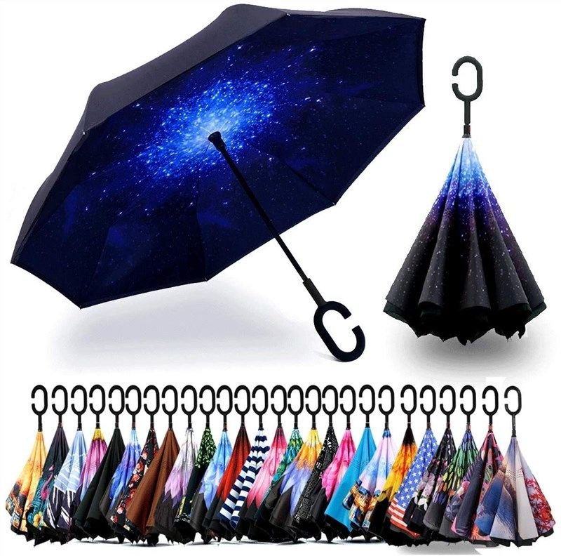inverted umbrella c shaped waterproof windproof 로고