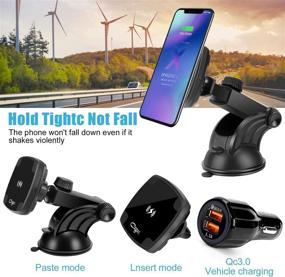 img 3 attached to 🚗 Cegar Magnetic Wireless Car Charger, 10W Car Charging Mount, QI Fast Charging Windshield Dashboard & Vent Car Phone Holder for iPhone 12/12 Pro/11/Xs/X/8, Samsung Galaxy S20/S10/S9/S9+