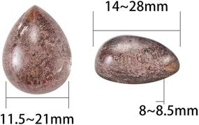 img 2 attached to Airssory Lodolite Gemstone Cabochons Teardrop