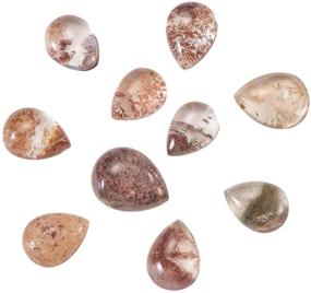 img 4 attached to Airssory Lodolite Gemstone Cabochons Teardrop