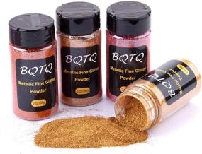 img 4 attached to 🎨 BQTQ 4 Colors Fine Glitter: Enhance Tumblers, Resin, Slime, Nail Art, Painting with Metallic Polyester Gold Craft Glitters