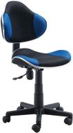 🪑 jjs home office low back computer executive chair: ergonomic mesh design, extra large base and pads, black/blue logo