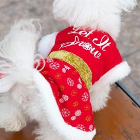 img 2 attached to 🎄 KYEESE Christmas Dog Dress: Festive Red Skirt for Small/Medium Dogs - Sparkling Tutu Dress for Holiday, Parties & Birthdays