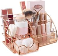 🌹 rosework rose gold makeup organizer: ultimate vanity organizer for cosmetics, skincare, brushes, and more logo