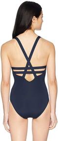 img 1 attached to Seafolly Womens Active Deep V Swimsuit Women's Clothing for Swimsuits & Cover Ups