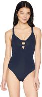 seafolly womens active deep v swimsuit women's clothing for swimsuits & cover ups logo