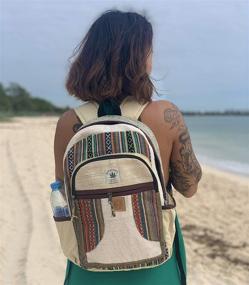 img 2 attached to 🎒 Organic Handcrafted Pocket Backpack for Women - KayJayStyles Handbags and Wallets