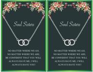 👯 charm soul sister necklace - bff necklace for 2 hearts, ideal for women and girls, perfect gift for friends logo