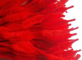 img 2 attached to 🔴 Carykon Pack of 100 Red Fuzzy Bumpy Chenille Stems - Ideal for Creative DIY Crafts