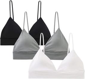 img 4 attached to INIBUD Bralette Triangle Removable Closure Women's Clothing in Lingerie, Sleep & Lounge