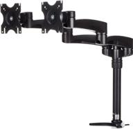 🖥️ startech.com articulating dual monitor arm - adjustable vesa mount - supports 12'' to 24'' monitors - grommet or desk mount - black (armdual) logo