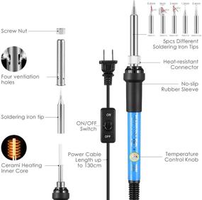 img 3 attached to Soldering Electronics Welding Switch Tweezers: Precision at Your Fingertips