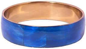 img 4 attached to 💙 Richera Set of 2 Natural/Blue Mop Bangle Bracelets for Women and Girls