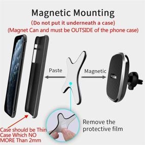 img 3 attached to Nillkin Magnetic Air Vent Phone Holder with 10W Qi Fast Car Charging - Compatible with iPhone 11/11 Pro Max/Xs Max/XR/X/8 Plus, Samsung Galaxy S10/SE10/Note10/S9/S9+/S8/S8+ and More