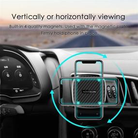 img 1 attached to Nillkin Magnetic Air Vent Phone Holder with 10W Qi Fast Car Charging - Compatible with iPhone 11/11 Pro Max/Xs Max/XR/X/8 Plus, Samsung Galaxy S10/SE10/Note10/S9/S9+/S8/S8+ and More