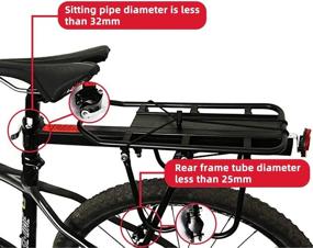 img 1 attached to 🚴 Adjustable Aluminum Alloy Bike Rear Rack - UFANME Bicycle Cargo Holder for Panniers Bags, Luggage, and 50kg Load Capacity with Reflector - Easy Installation Video Included