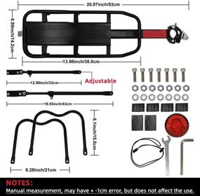 img 2 attached to 🚴 Adjustable Aluminum Alloy Bike Rear Rack - UFANME Bicycle Cargo Holder for Panniers Bags, Luggage, and 50kg Load Capacity with Reflector - Easy Installation Video Included