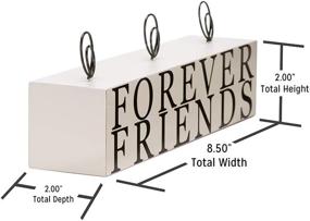 img 1 attached to Malden International Designs Tabletop Wood Block Picture Holder Forever Friends Photo Clips, White (3 Option)