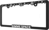 galactic license plate frame holder bracket - space theme with planets and stars for us/can vehicles, made in usa - cute starry frames, stylish raised galaxy design - slim & lightweight logo