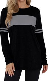 img 4 attached to 💃 Stylish and Comfy JomeDesign Women's Long Sleeve Crewneck Tunic Tops for Leggings – Perfect for Casual Chic!