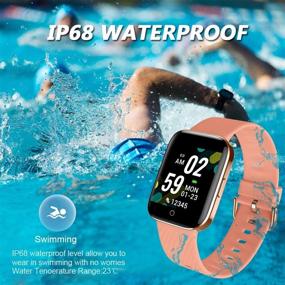 img 2 attached to 💪 Kingkok Fitness Tracker with Blood Pressure Heart Rate Monitor: IP68 Waterproof Pedometer Watch for Women, Men, and Kids - 17 Sports Modes, Calorie Counter, & Gift Option