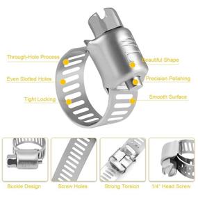 img 1 attached to 🔒 Sturdy and Durable WINL Stainless Steel Hose Clamps for Secure Plumbing Solutions