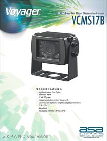 img 2 attached to Enhanced Voyager VCMS17B CMOS Color Rear Mount Camera with LED Low-Light Assist, Built-In Mic, Black