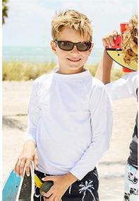 img 3 attached to 👕 Kids Toddler Bestry Boys' Long Sleeve Rashguard Swim Shirt - UPF 50+ Sun Protection Swimwear Surf Tops