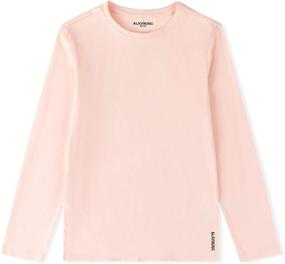 img 4 attached to 👕 ALAVIKING Unisex Kids Long Sleeve Cotton T-Shirt - Tagless Youth Crewneck Tees for Boys or Girls, Ages 3-12 Years