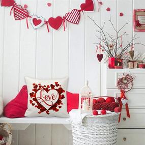 img 2 attached to ❤️ AENEY Valentine's Day Pillow Covers 18x18 inch Set of 4 - Home Decor Red Love Truck and Love You Decor - Happy Valentine's Day Throw Pillows - Decorative Cushion Cases - Valentine Decorations A289
