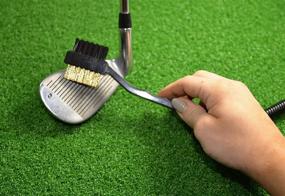 img 1 attached to PrideSports Golf Club Cleaning Brush: Efficient Cleaning Tool in Sleek Black Design