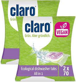 img 4 attached to 🌱 Efficient and Eco-Friendly Claro All-in-1 Multi Double Pack: 140 Phosphate-Free Dish Tabs for Sparkling Dishes