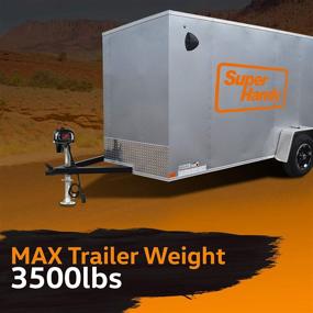 img 2 attached to 🚚 SuperHandy Trailer Power Tongue Jack: 3500LBS Capacity, Electric Manual A-Frame, 12V DC for Trailer, RV, Camper, Boat | LED Work Light, 48" Power Cord, 7-Pin Vehicle Connector