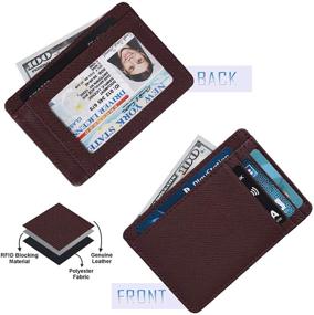 img 1 attached to Premium Leather Men's Wallets with Minimalist Design and RFID Blocking Technology: The Perfect Accessory for Stylish Organization