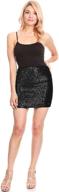 💃 anna-kaci women's sparkling sequin mini pencil skirt, ideal for vegas night outs logo