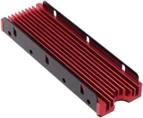 img 3 attached to M.2 Heatsink for NVME 2280 SSD | Dual Sided M2 SSD Cooler with Thermal Silicone Pads | Supports PC, PS5, PCIE NVME, NGFF SATA | Easy Installation | Red