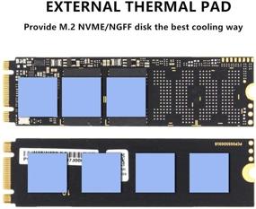 img 1 attached to M.2 Heatsink for NVME 2280 SSD | Dual Sided M2 SSD Cooler with Thermal Silicone Pads | Supports PC, PS5, PCIE NVME, NGFF SATA | Easy Installation | Red