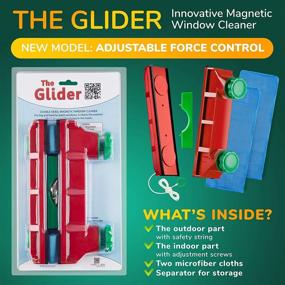 img 1 attached to 🪟 Tyroler Bright Tools Glider D4 Magnetic Window Cleaner for All Window Thicknesses worldwide 0.1"-1.6" with Adjustable Force Control. Includes 3M Anti-Falling Rope and Double-Sided Window Cleaning Tools.