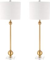 🔆 jonathan y jyl2010a-set2 hollis 34" metal led lamp – modern, contemporary, glam, mid-century modern lighting for bedroom, living room, office, college dorm, coffee table, bookcase – brass, set of 2 logo