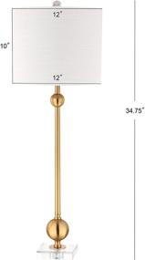 img 1 attached to 🔆 JONATHAN Y JYL2010A-SET2 Hollis 34" Metal LED Lamp – Modern, Contemporary, Glam, Mid-Century Modern Lighting for Bedroom, Living Room, Office, College Dorm, Coffee Table, Bookcase – Brass, Set of 2