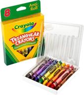 🖍️ конусные мультимаркеры crayola против скатывания, многокрасочные, 7/16 x 4 дюйма - идеальны для легкого захвата и предотвращения скатывания! логотип