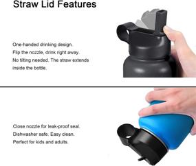 img 3 attached to 🥤 VOSOE Wide Mouth Straw Lids: Perfect Fit for Hydro Flask Wide Mouth & Sports Water Bottles".